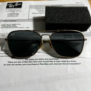 Ray Ban Caravan Titanium Matte Gold **Brand New**